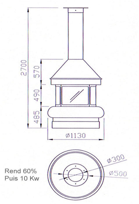 chemine ronde Diamante