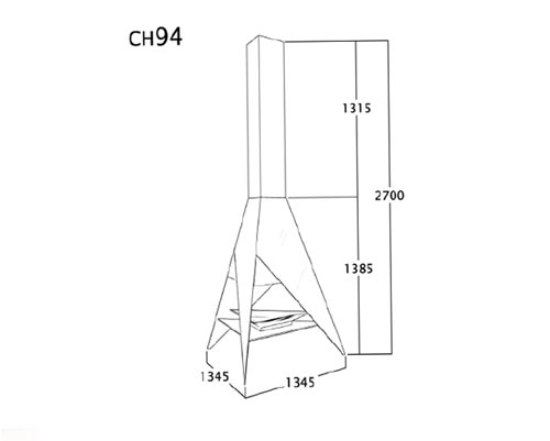 chemine axiale foyer ouvert CH94