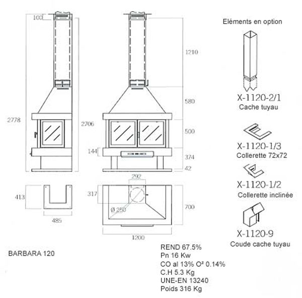 chemine barbara 120
